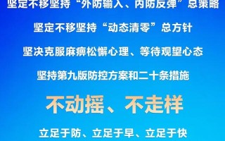 权威快报｜坚持第九版防控方案和二十条措施不动摇、不走样