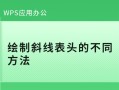 wps斜线表头三分（wps表格三个斜线表头制作方法）
