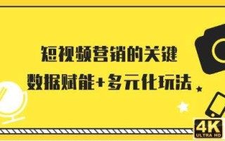 短视频营销的关键：数据赋能+多元化玩法