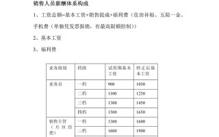 销售人员薪酬方案