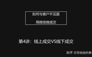 第4讲：线上成交VS线下成交
