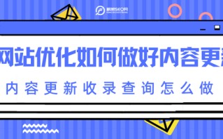 网站优化如何做好内容更新，内容更新收录查询怎么做