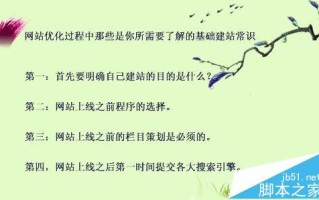 网站优化要知道哪些基础建站常识?
