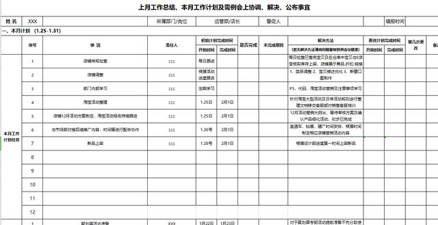 「电商运营」电商人必备运营表格-运营计划篇-第25张图片-90博客网