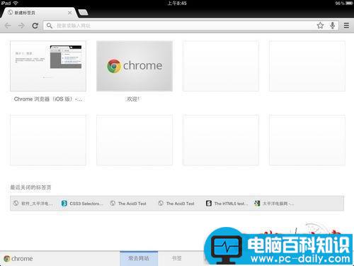 Chrome谷歌浏览器苹果iPad版界面细节体验(图文)-第2张图片-90博客网
