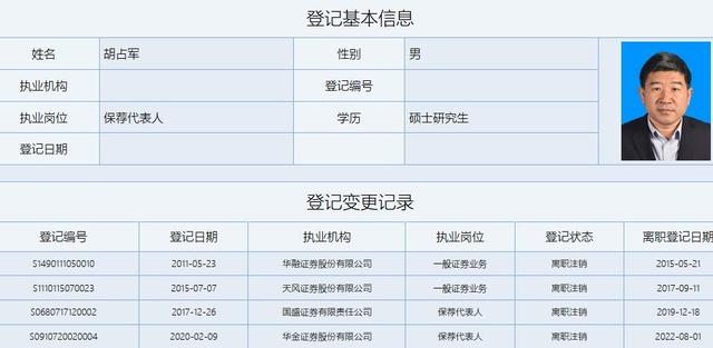 券业场｜华金证券原保代胡占军已离职 曾因吉林碳谷项目收警示函一封-第1张图片-90博客网