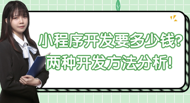 小程序开发要多少钱？两种开发方法分析-第1张图片-90博客网